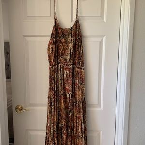 Free People Tie back Tiered maxi dress